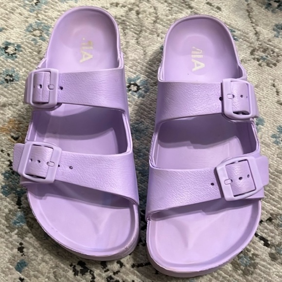 MIA Lavender Flatform Slide Sandal Size 6 - Picture 2 of 16